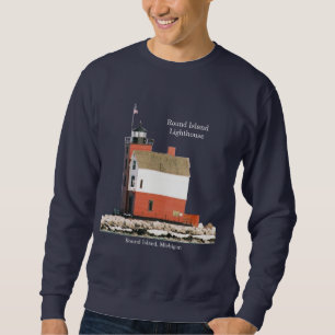 Mörk för skjorta för rundaöfyr lång ärmad tröja