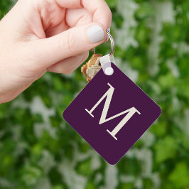 Mörk för Snyggt av personlig Purpule Monogrammad Nyckelring
