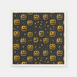 mörk för tecknad av Happy halloween-skämparpumpa Pappersservett