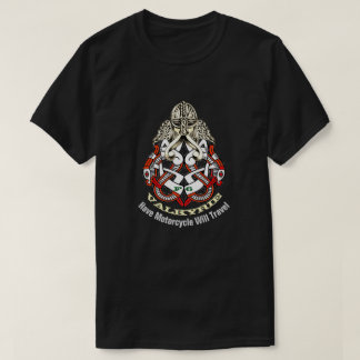 Mörk för utforskare för Valkyrie motorcykel Celtic T-shirt