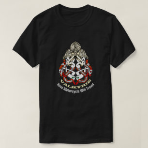 Mörk för utforskare för Valkyrie motorcykel Celtic Tee