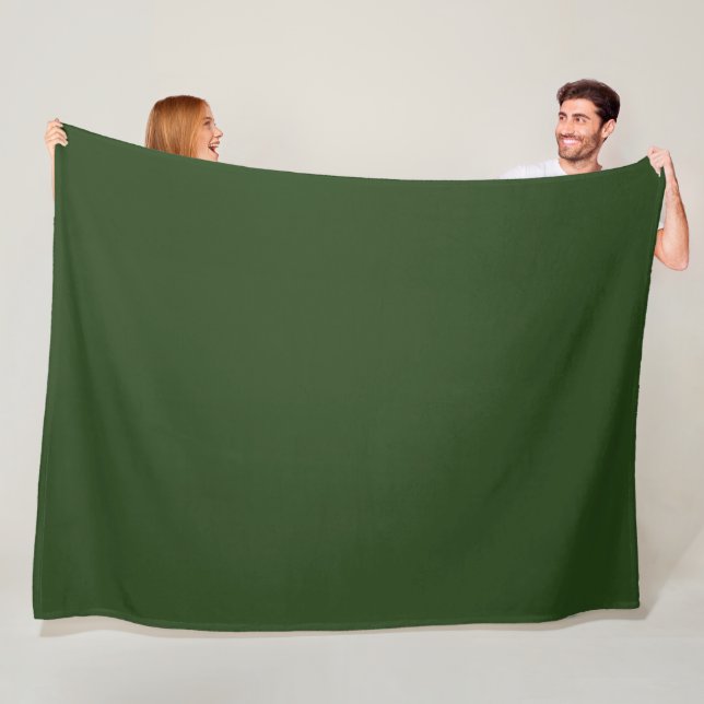 Mörk Forest Grönt Fleece Blanket (På plats)