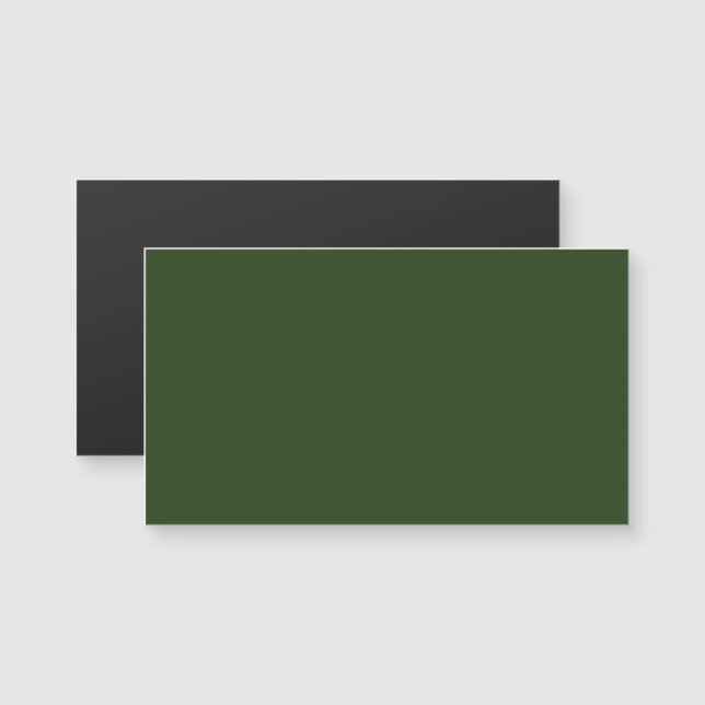 Mörk Forest Grönt Magnetic Affärskort (Fram/baksida)