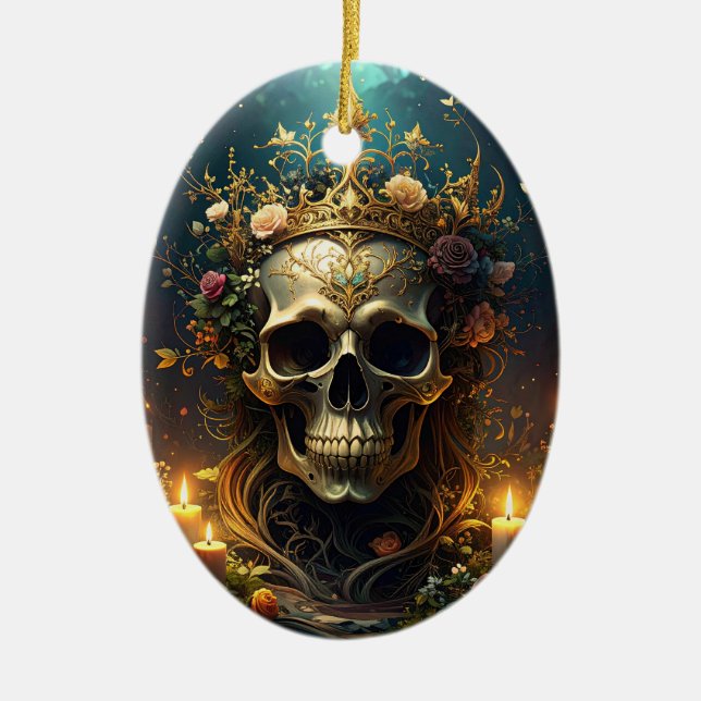 Mörk Forest Skull Ornament (Framsidan)