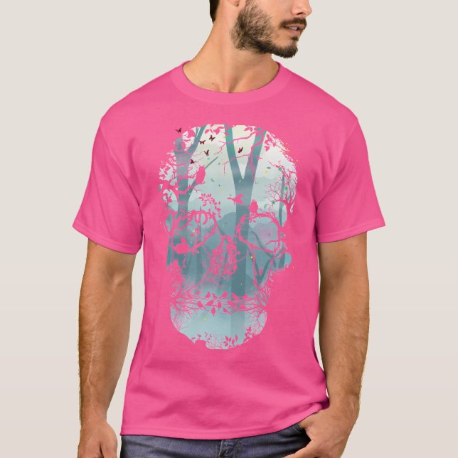 Mörk Forest Skull T Shirt (Framsida)