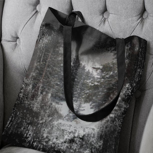 Mörk Forest Snowy Forest Tote Bag Tygkasse