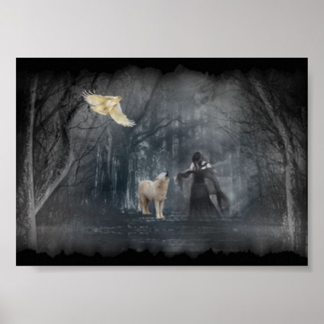 Mörk Forest Väg Poster (Framsidan)