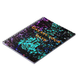 Mörk galax abstrakt Spiral Foto Notisblock, Mörk Anteckningsbok