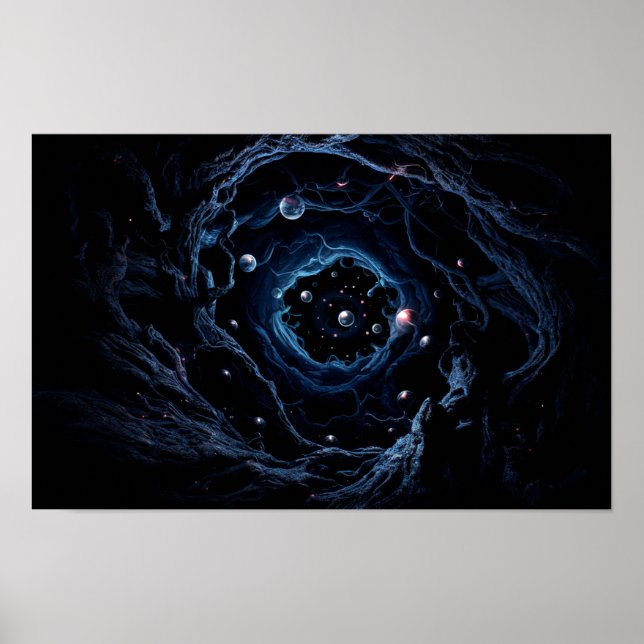 Mörk Galaxy Rymden Poster utskrift av väggkonst (Framsidan)