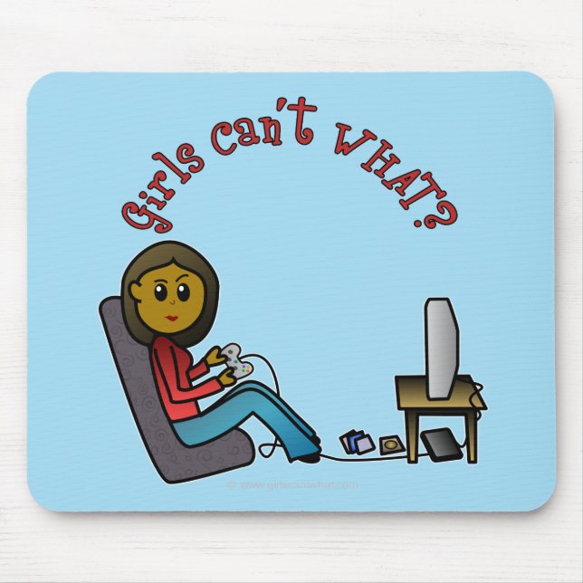 Mörk Gamer Girl Musmatta (Framsidan)