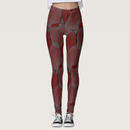 Mörk Garnet Red 650000 & "Spindelnät" Snöre  Leggings
