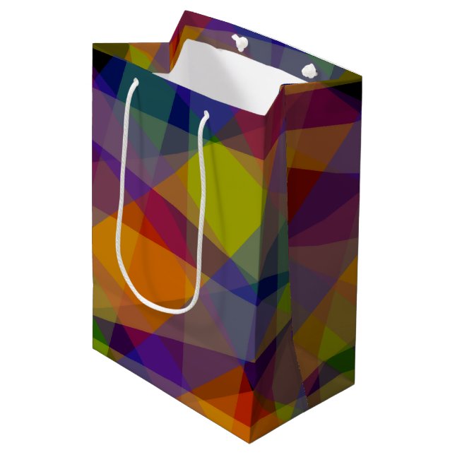 Mörk Geometric - Gift Bag (Framsidan Vinklad)