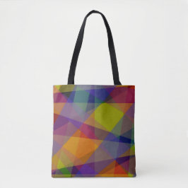 Mörk Geometric - Tote Tygkasse