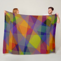 Mörk geometrisk - Flanellfilt