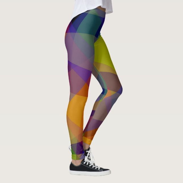 Mörk Geometrisk - Leggings (Höger)