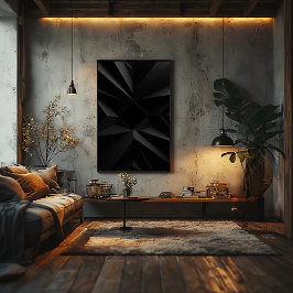 Mörk geometrisk minimalistisk abstrakt canvastryck
