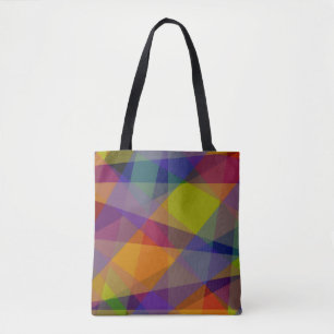 Mörk geometrisk - Tote Tygkasse
