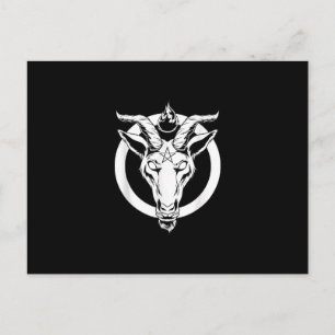 Mörk get Baphomet, satanisk Lucifer Beelzebub pres Vykort