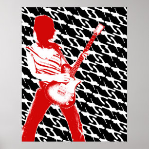 Mörk gitarraffisch poster