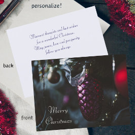 Mörk glamor God jul Helg Vykort
