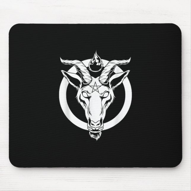 Mörk Goat Baphomet, Satanic Lucifer Beelzebub Gift Musmatta (Framsidan)