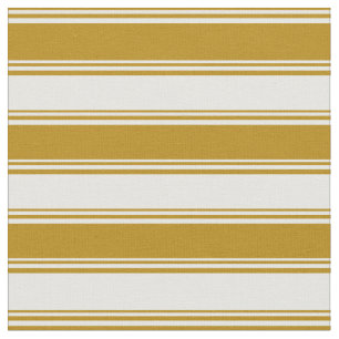 Mörk Goldenrod and White Färgad Rand Tyg