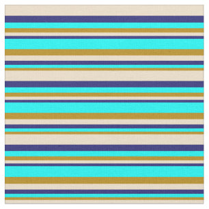 Mörk Goldenrod, Aqua, Midnight Blue och Tan Tyg