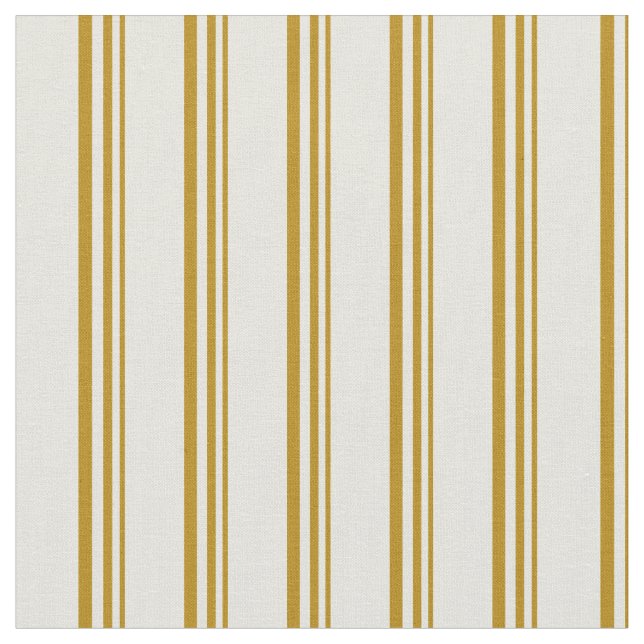 Mörk Goldenrod & Beige Mönster Tyg (Närbild)