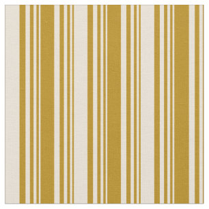 Mörk Goldenrod & Bisque Färgad Stripe Mönster Tyg