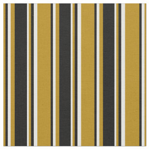 Mörk Goldenrod, Black and White Färgad Mönster Tyg