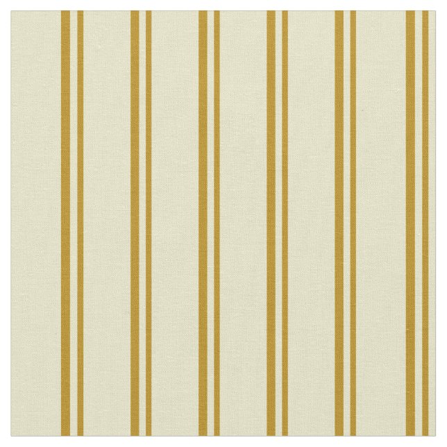 Mörk Goldenrod & Blek Goldenrod Stripe Mönster Tyg (Närbild)