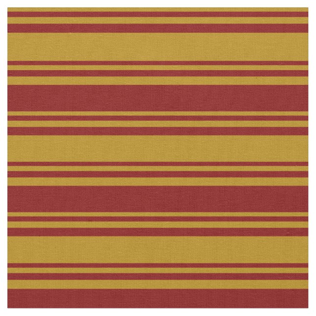 Mörk Goldenrod & Maroon Färgad Mönster Tyg (Närbild)