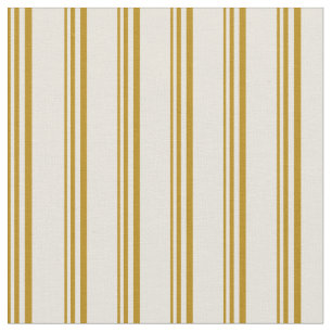 Mörk Goldenrod och Beige Färgad stripe Mönster Tyg