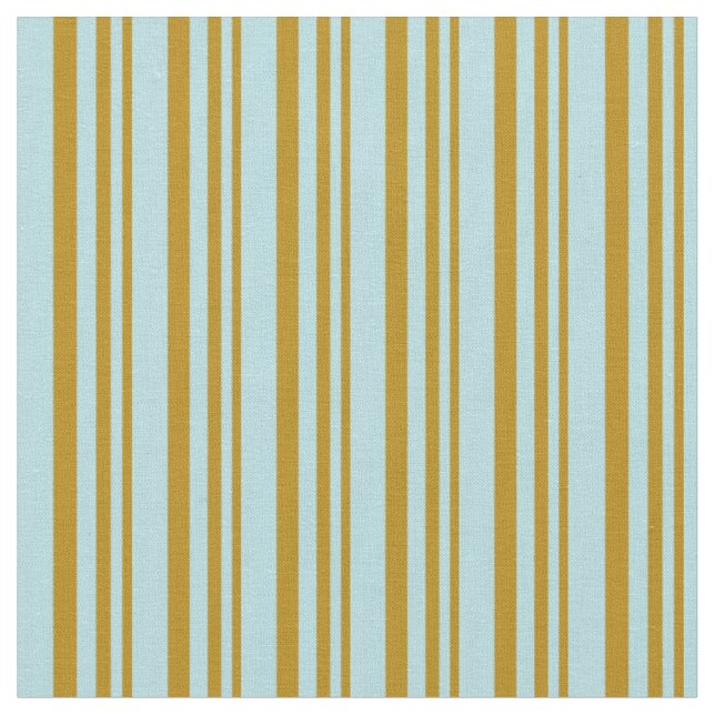 Mörk Goldenrod och Powder Blue Mönster Tyg (Närbild)