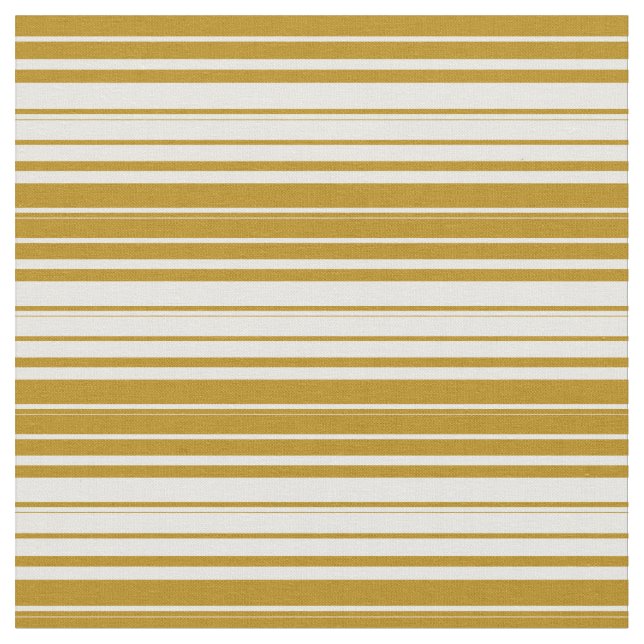 Mörk Goldenrod och White Linjer Tyg (Närbild)