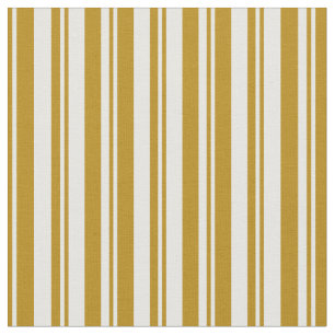 Mörk Goldenrod & White Stripe/Led Mönster Tyg