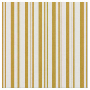 Mörk Goldenrod & White Stripe/Led Mönster Tyg