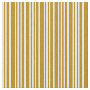 Mörk Goldenrod & White Stripe Mönster Tyg