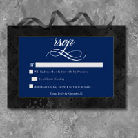 Mörk Gotham Black Blommigt Satin Damask Blue Bröll