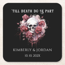 Mörk Gotham Döskallar "tills döden gör att vi dela Underlägg Papper Kvadrat