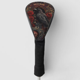 Mörk Gothic Beauty Röd ros Black Kråka Raven Bird