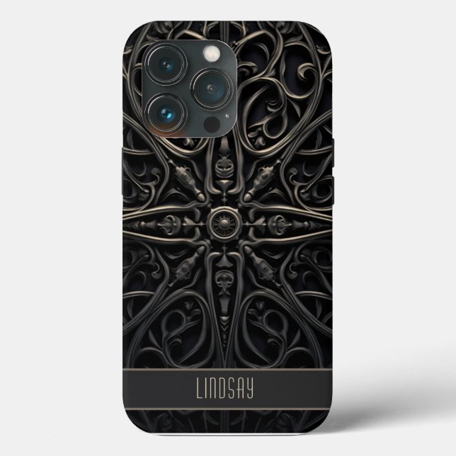 Mörk Gothic Black & Bronze Filigree (Baksida )