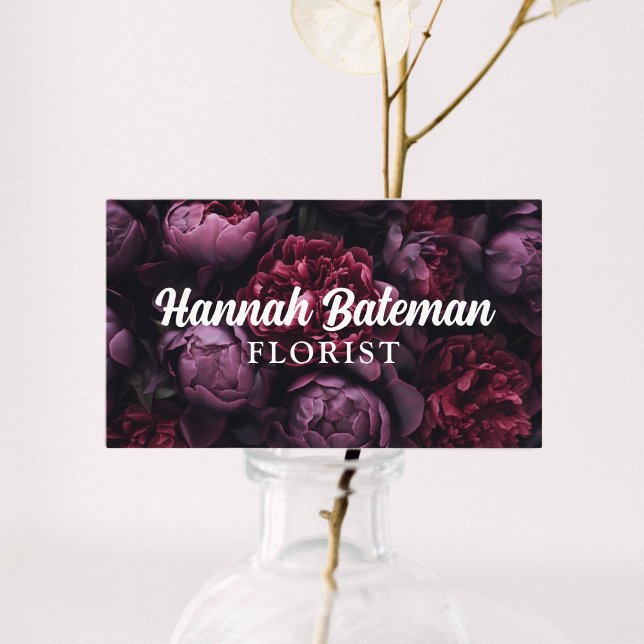 Mörk Gothic Blommigt Florist Visitkort (Skapare uppladdad)