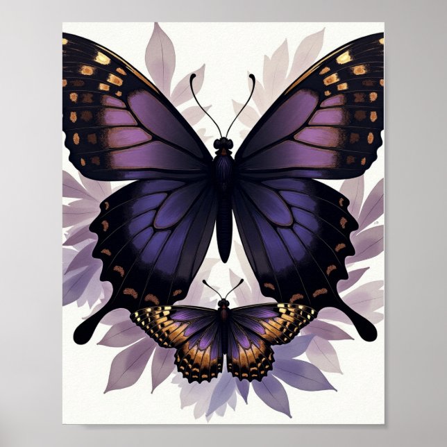 Mörk Gothic Butterflies and Moths Poster (Framsidan)