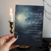 Mörk Gothic Full Moon Natten Himlar Bröllop