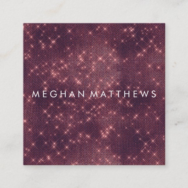 Mörk Gothic Gnistra Beauty Stylist Fyrkantigt Visitkort (Framsida)