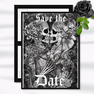 Mörk Gothic Halloween Bröllop spara datum Meddelande Vykort