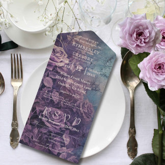 Mörk Gothic Lavender Lila Blommigt Ro-e-post