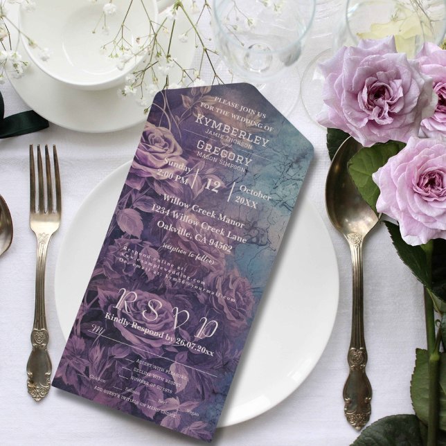 Mörk Gothic Lavender Lila Blommigt Ro-e-post (Skapare uppladdad)