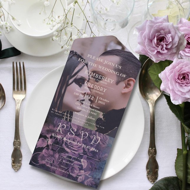 Mörk Gothic Lila Lavender Blommigt Ro Photo (Skapare uppladdad)